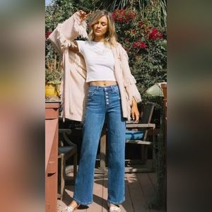 Vervet Olivia Exposed Button Wide Leg Jean Size 27